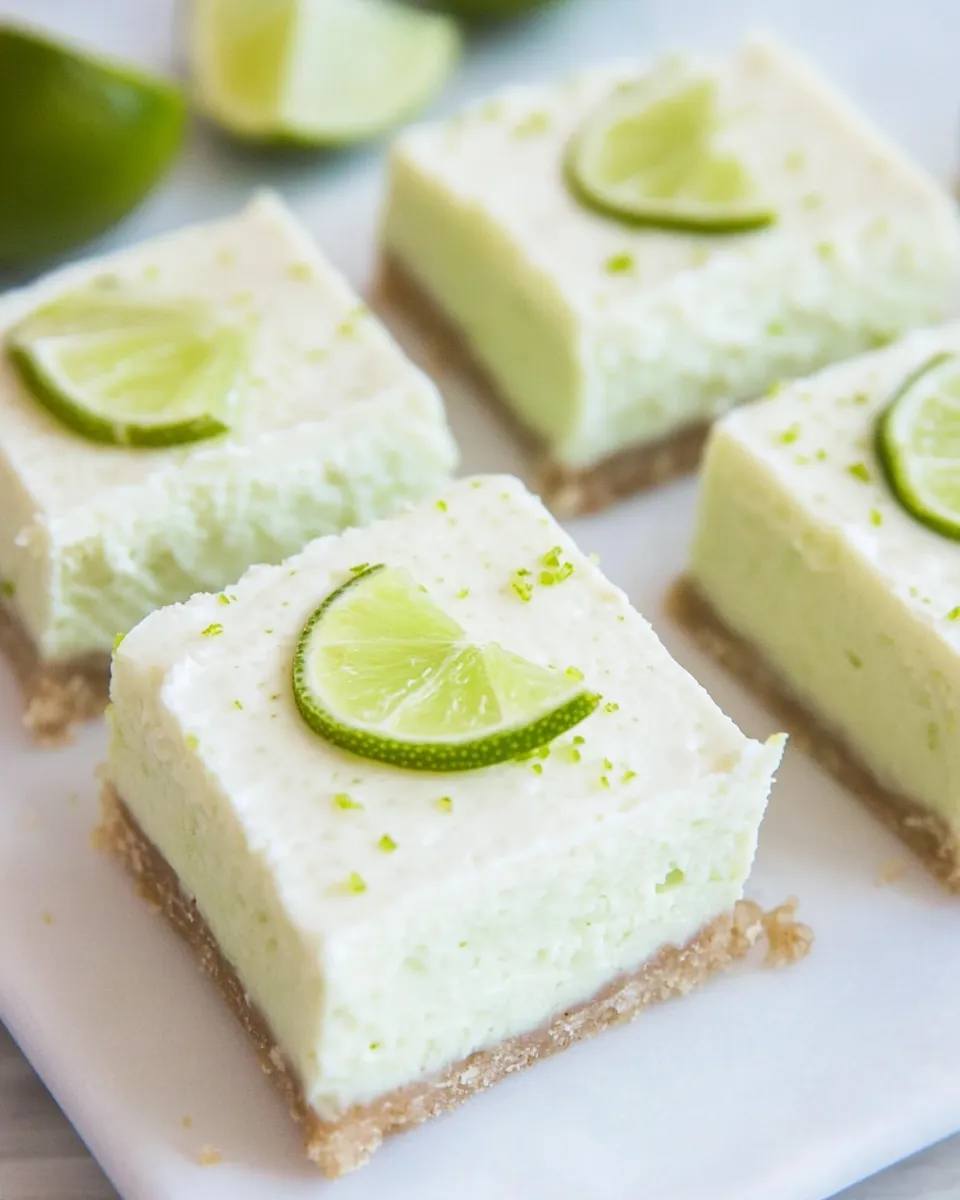 Delicious Keto Key Lime Pie Bars recipe image