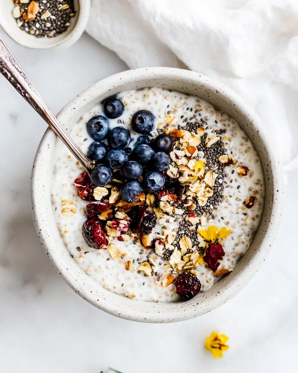 Quick Keto Overnight Oats food shot