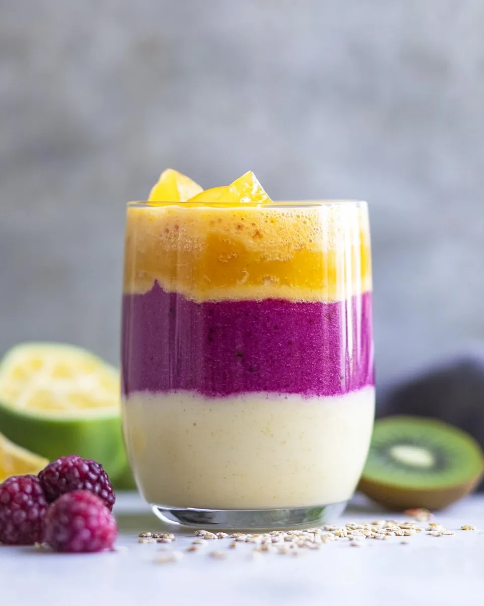 Classic Layered Immunity Boosting Smoothie. image