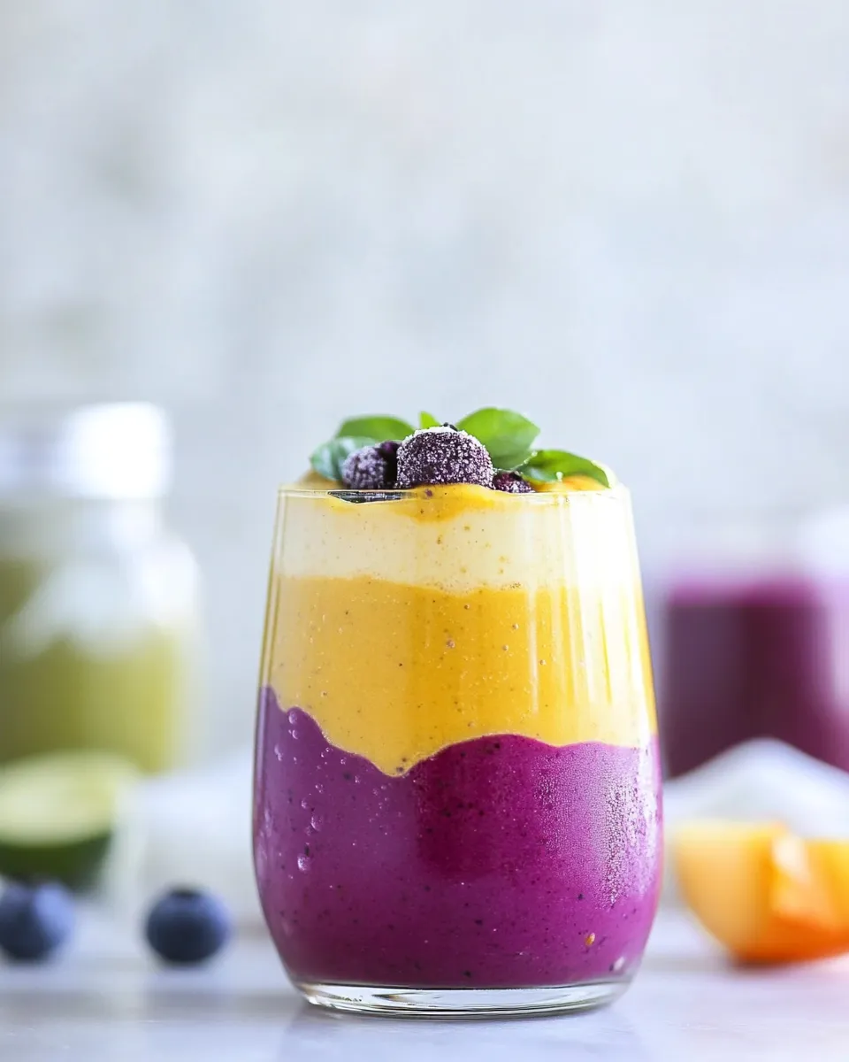 Quick Layered Immunity Boosting Smoothie. picture