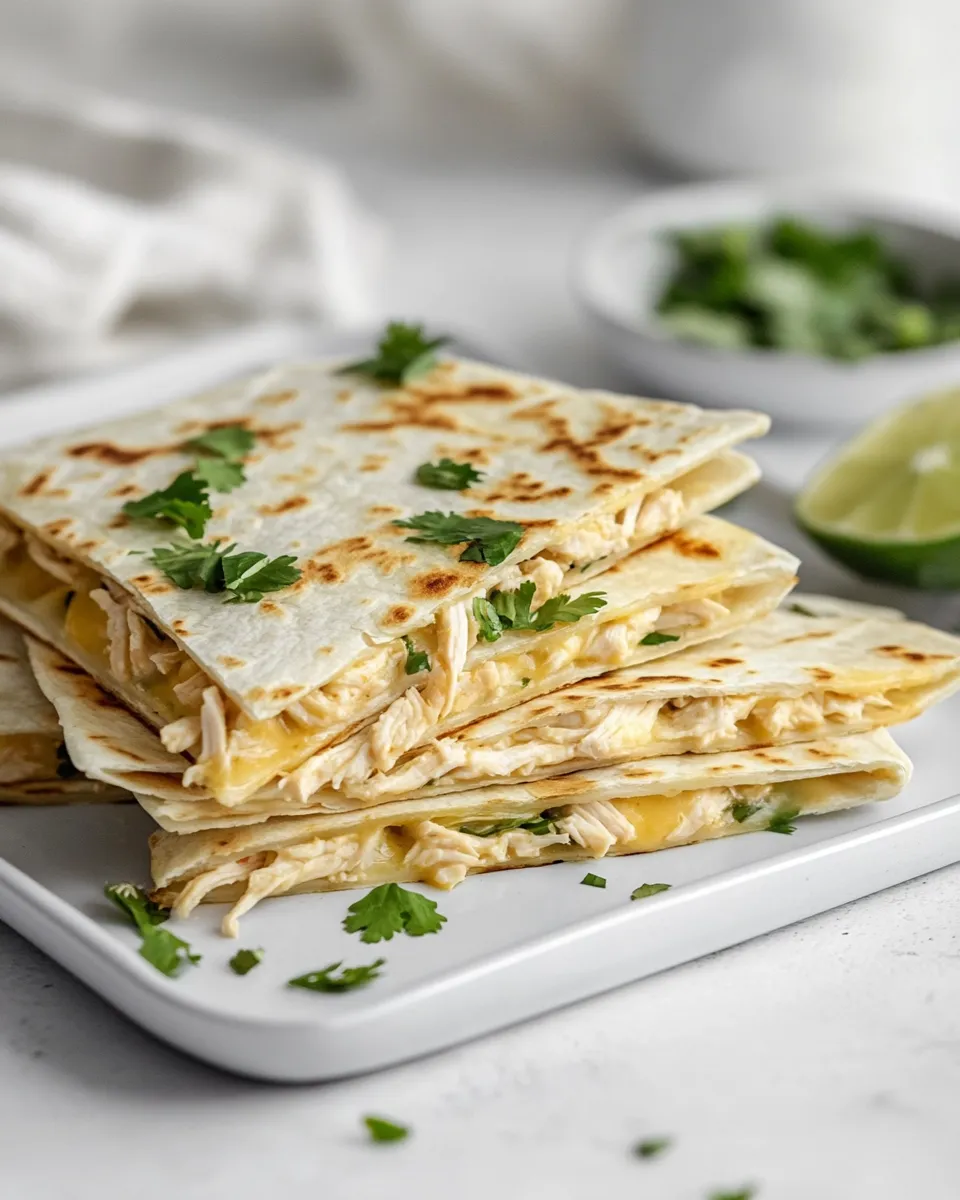 Homemade Leftover Chicken Quesadillas photo