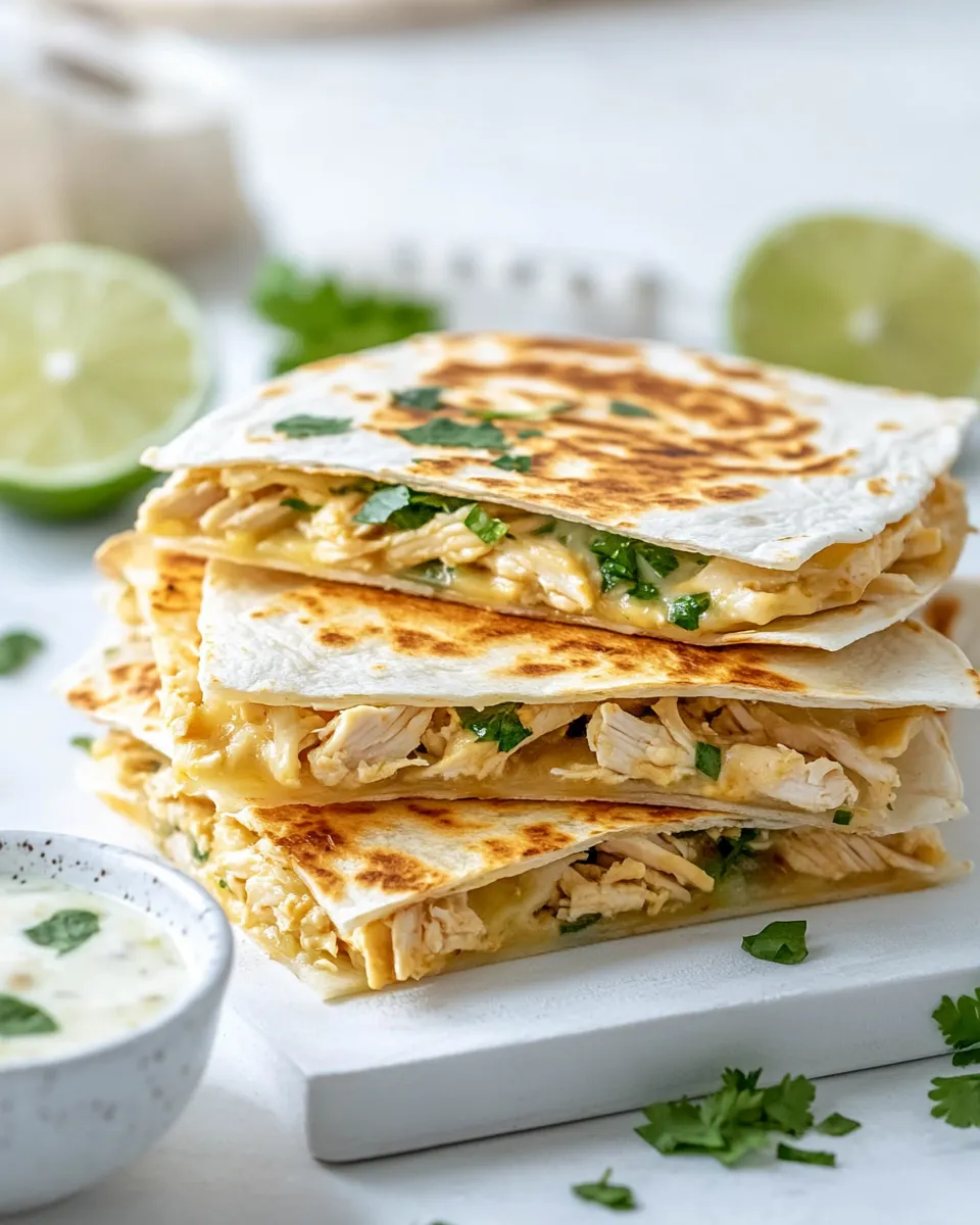 Quick Leftover Chicken Quesadillas shot