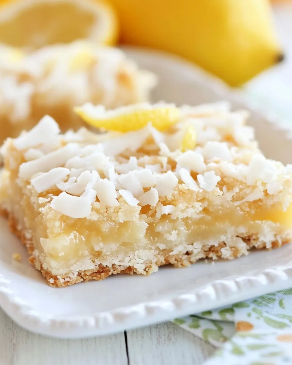 Easy Lemon Coconut Bars recipe photo