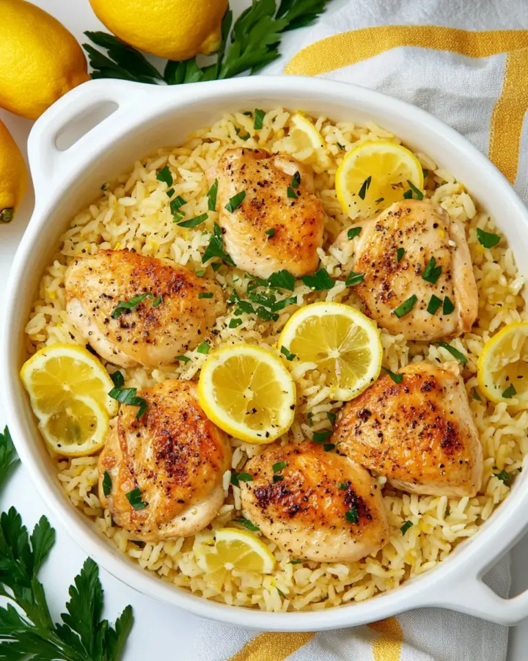 Homemade Lemon Parmesan Chicken and Rice photo
