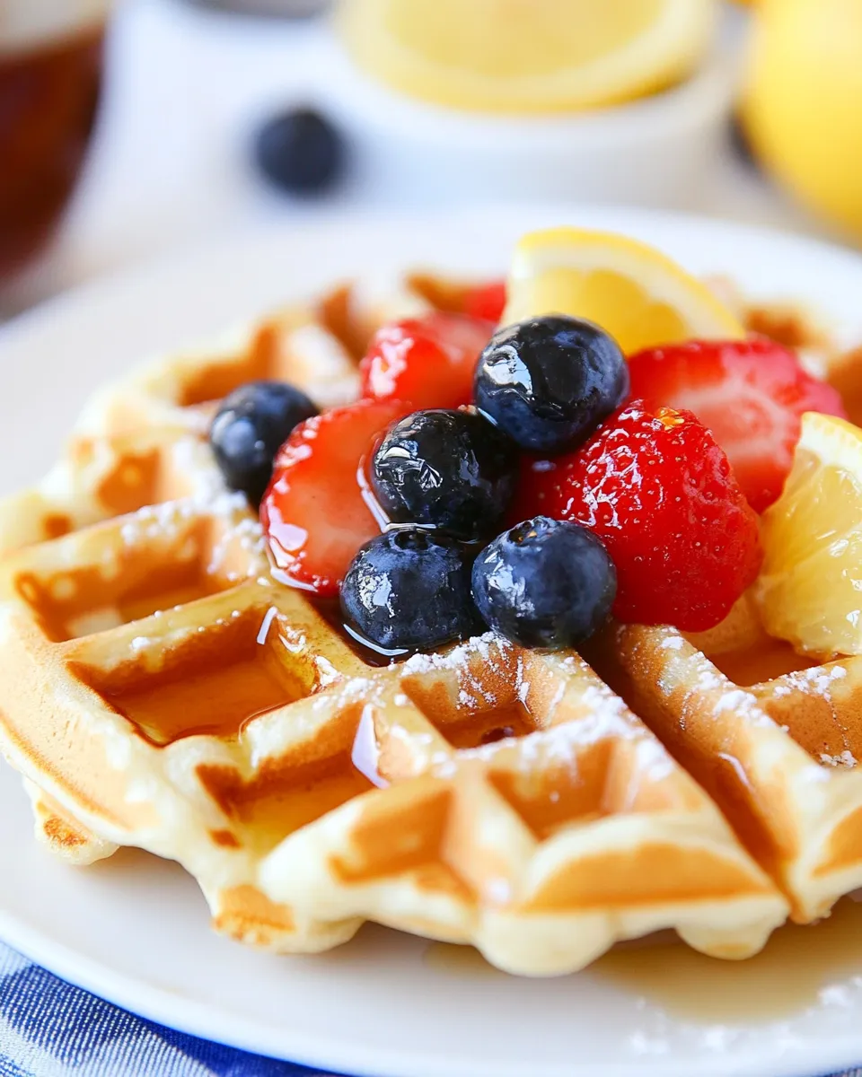 Classic Lemon Waffles image