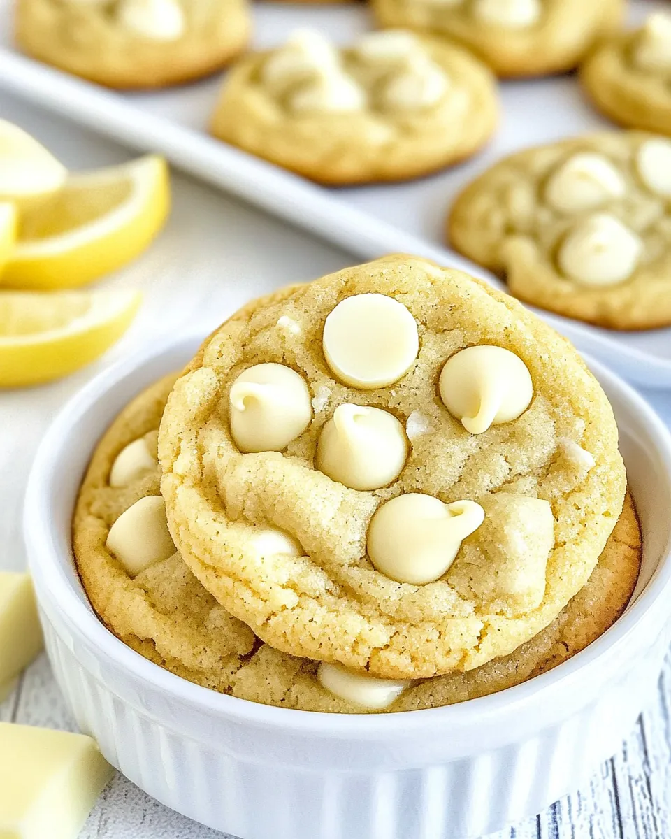 Easy Lemon White Chocolate Chip Cookies recipe photo