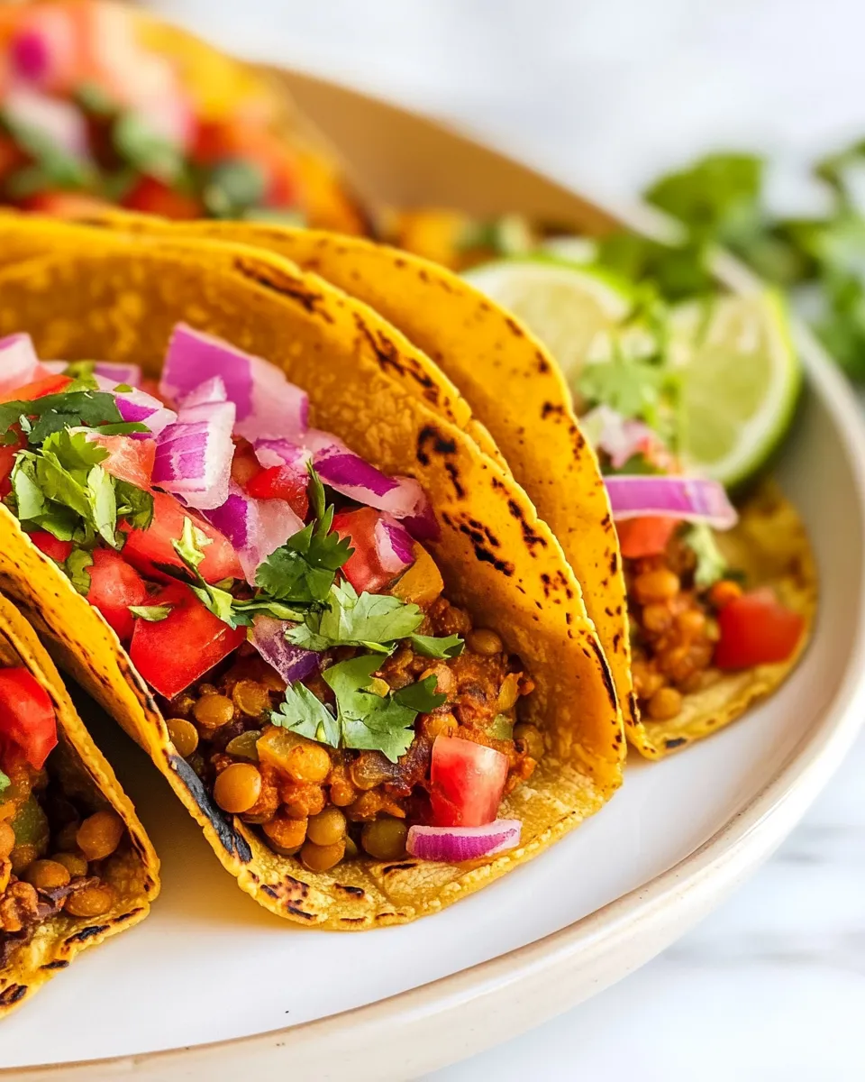 Classic Lentil Tacos (Vegan) image