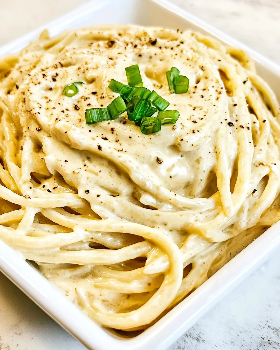Quick Light Alfredo Sauce shot