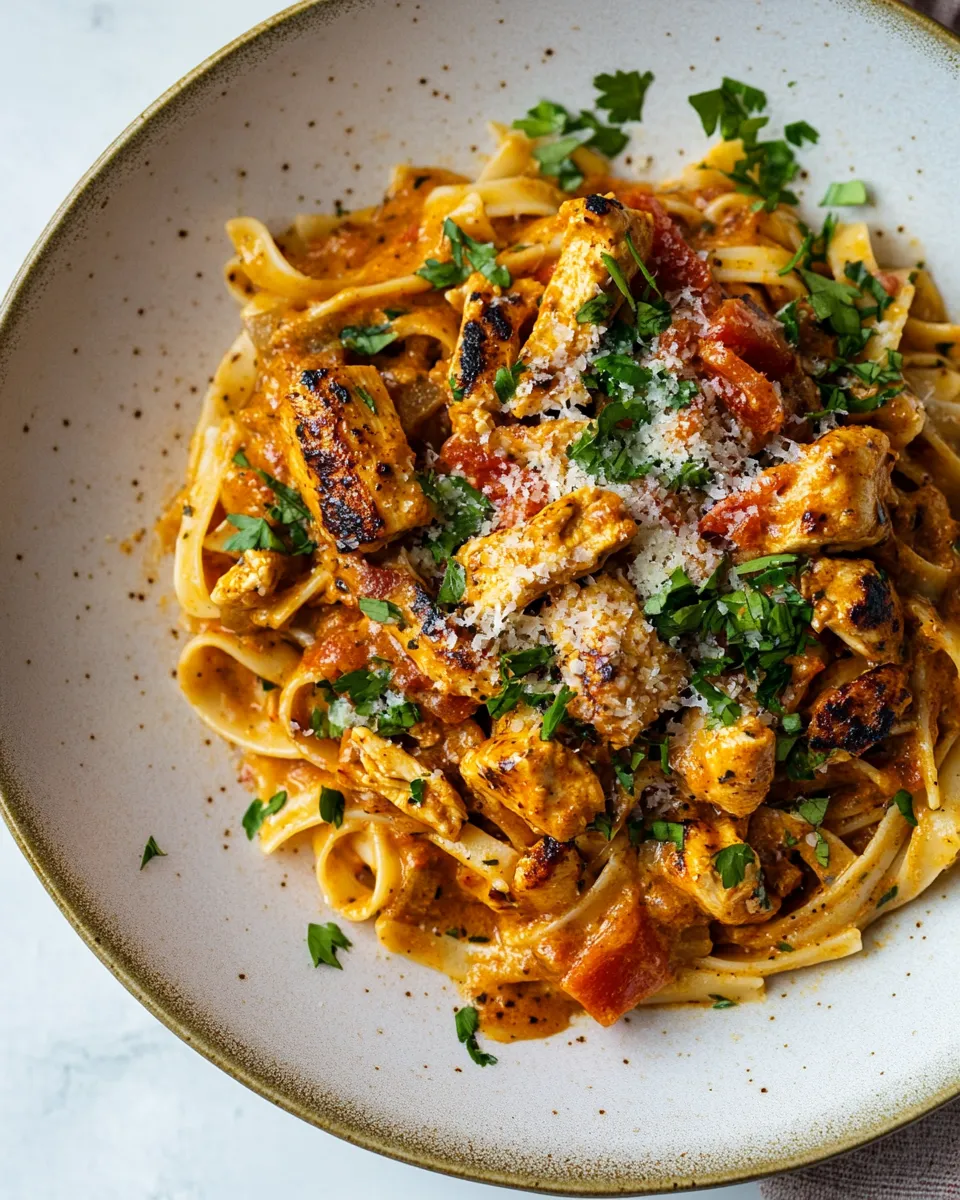 Easy Lighter Creamy Cajun Chicken Pasta. recipe photo