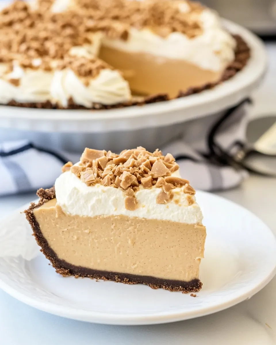 Healthy Lighter Peanut Butter Pie recipe photo