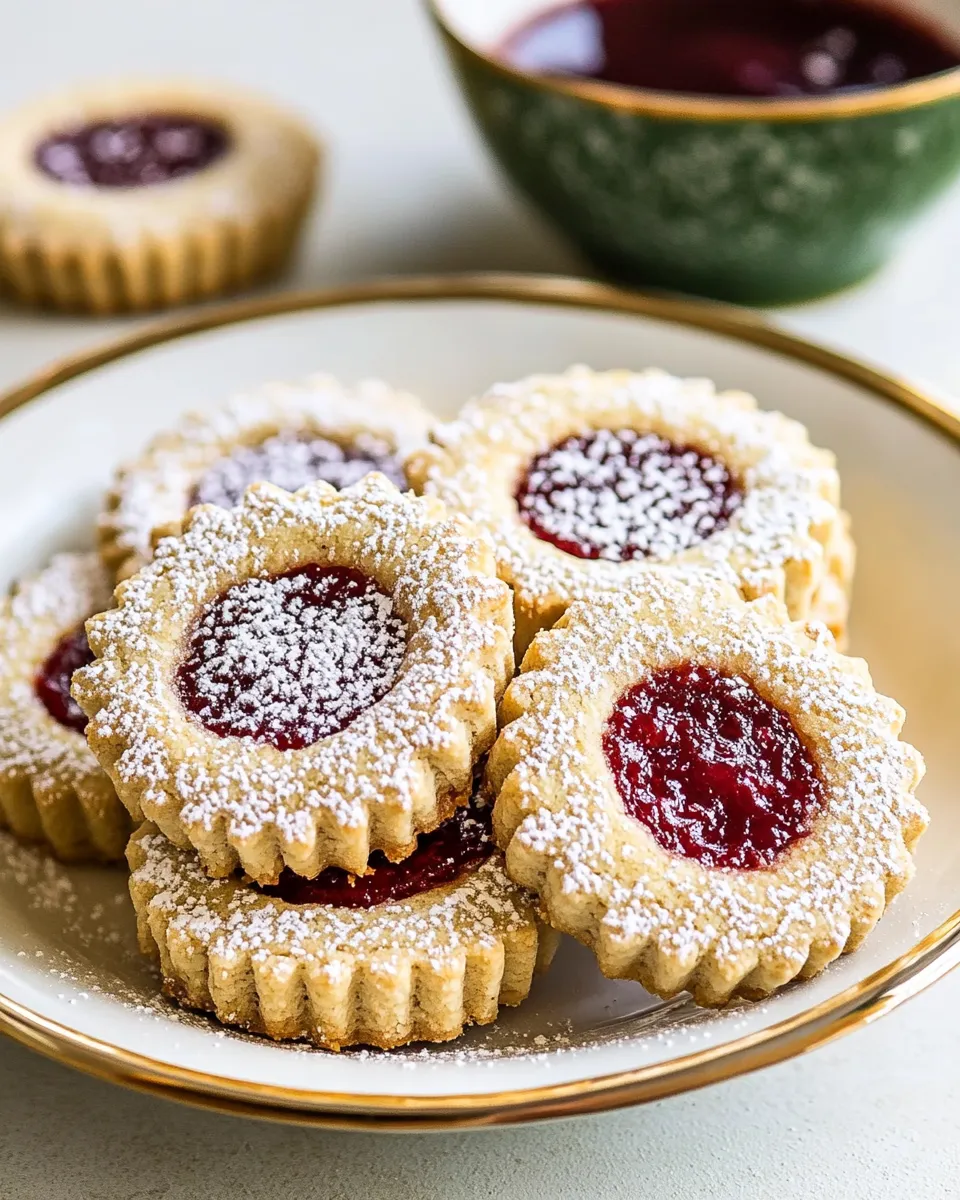 Delicious Linzer Sandwich Cookies shot