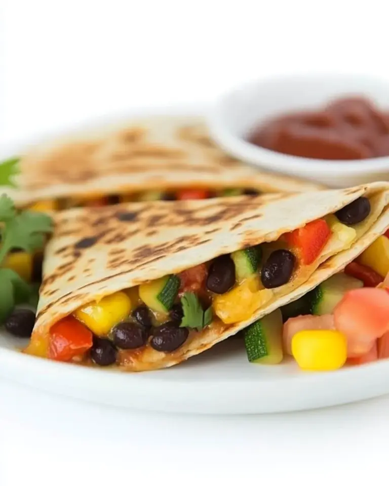 Homemade Loaded Black Bean Quesadilla with Veggies photo