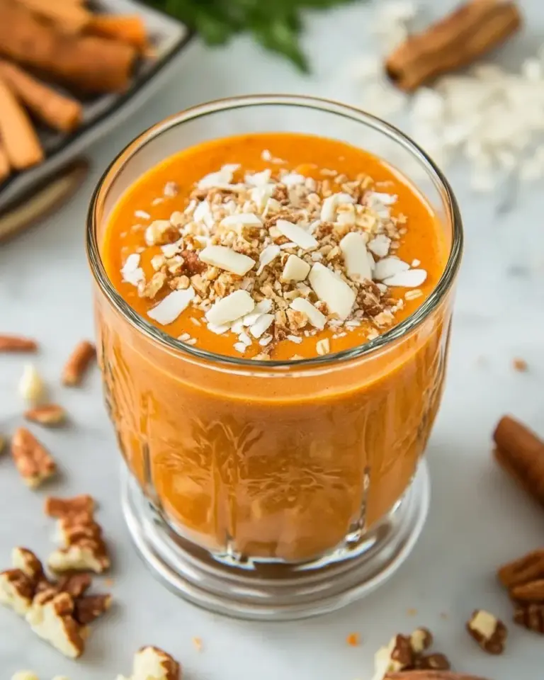 Homemade Low-Carb Carrot Cake Smoothie photo