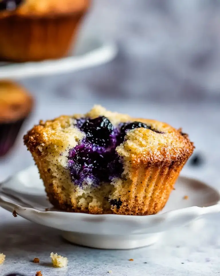 Homemade Low-Carb, Sugar-Free Keto Blueberry Muffins with Almond Flour photo