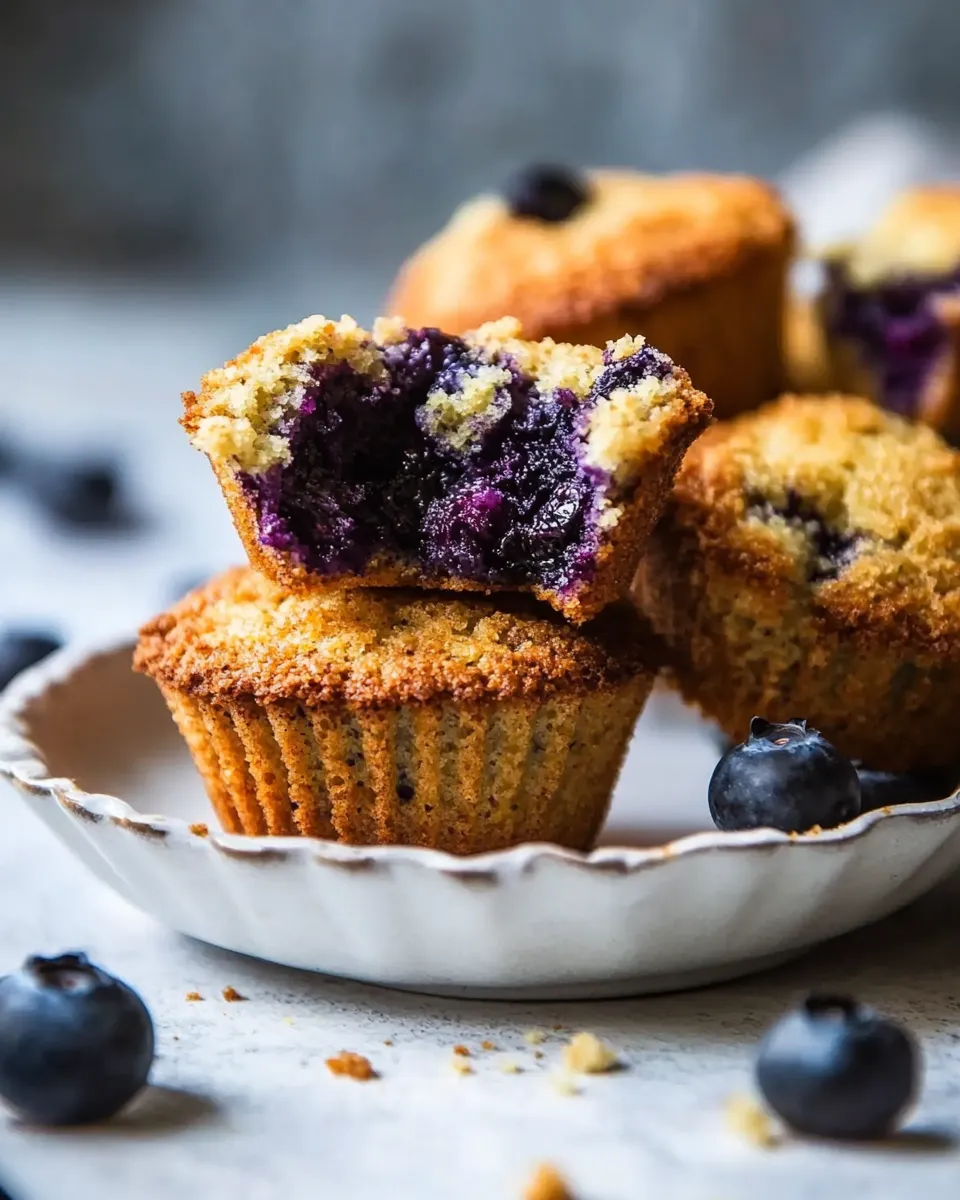 Delicious Low-Carb, Sugar-Free Keto Blueberry Muffins with Almond Flour image