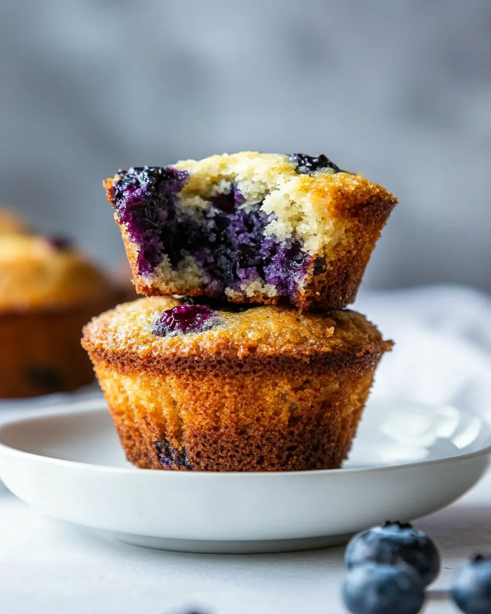 Easy Low-Carb, Sugar-Free Keto Blueberry Muffins with Almond Flour recipe photo