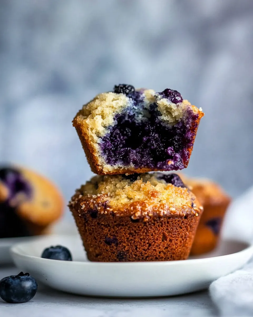 Healthy Low-Carb, Sugar-Free Keto Blueberry Muffins with Almond Flour shot