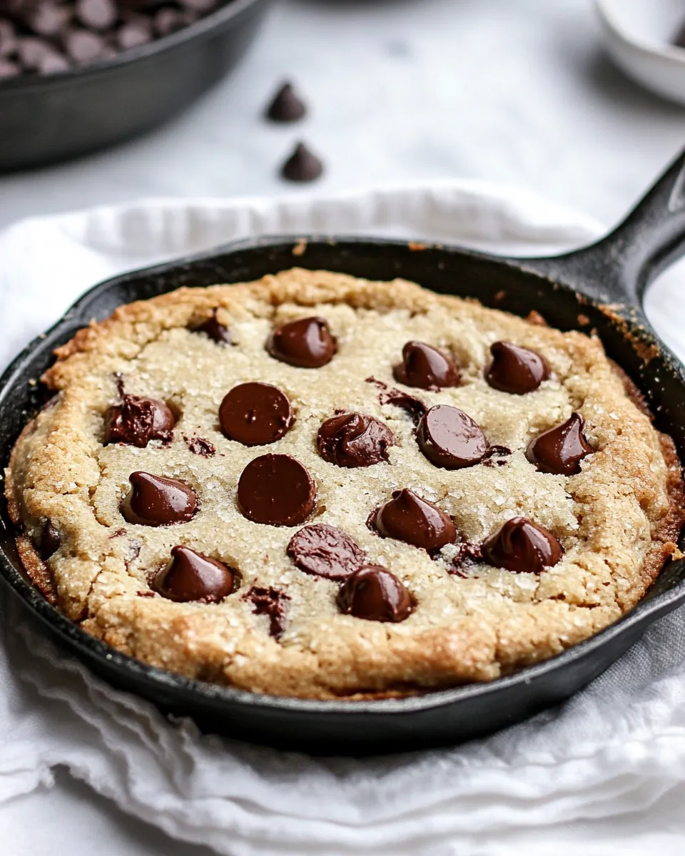 Best Low Carb Browned Butter Skillet Chocolate Chip Cookie shot