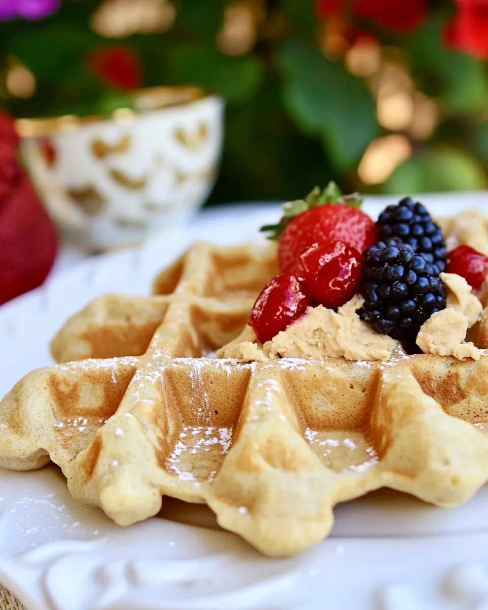 Delicious Low Carb Waffles with Protein Powder and Almond Flour image