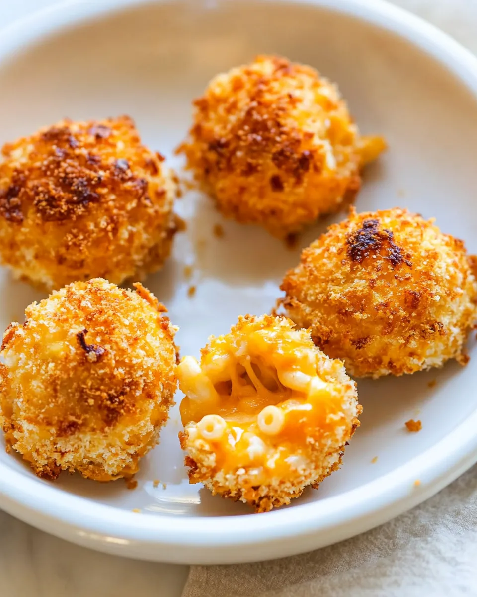 Delicious Macaroni and Cheese Baked Cheese Balls dish photo