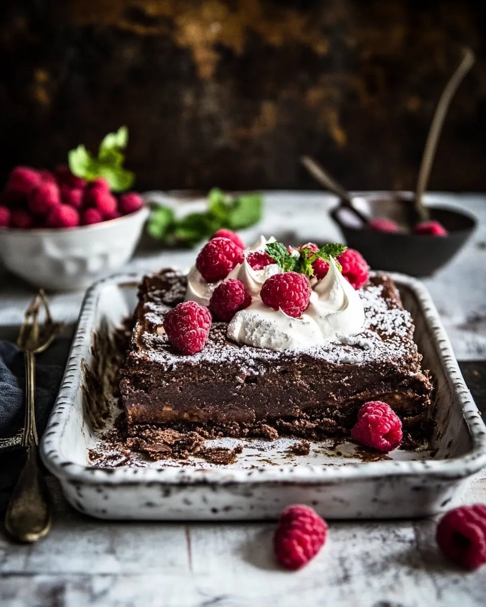 Best Magic Gooey Chocolate Meringue Texas Sheet Cake. recipe photo