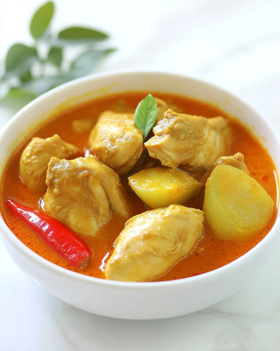 Delicious Malaysian Chicken Curry shot