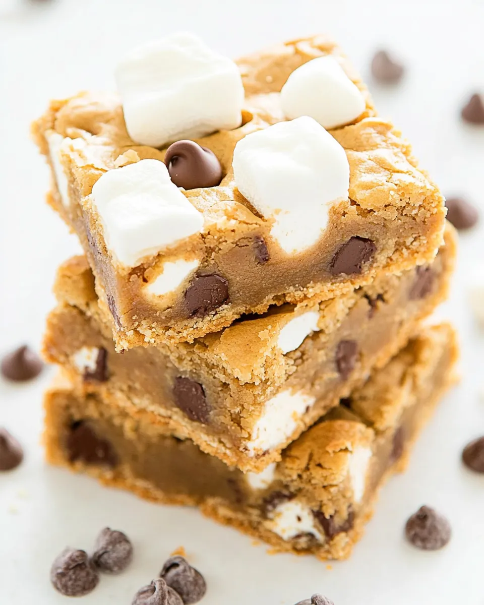 Delicious Marshmallow Chocolate Chip Cookie Bars image