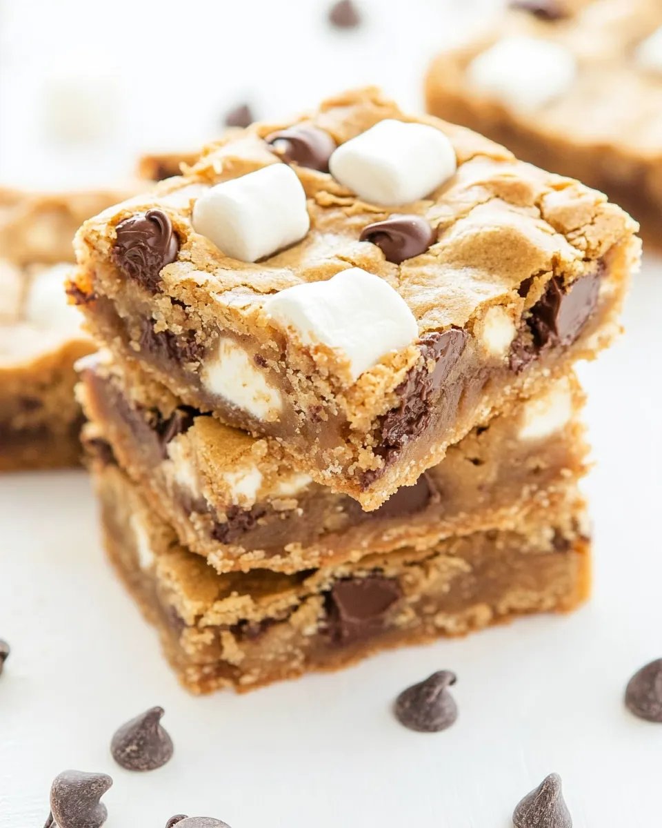 Easy Marshmallow Chocolate Chip Cookie Bars recipe photo