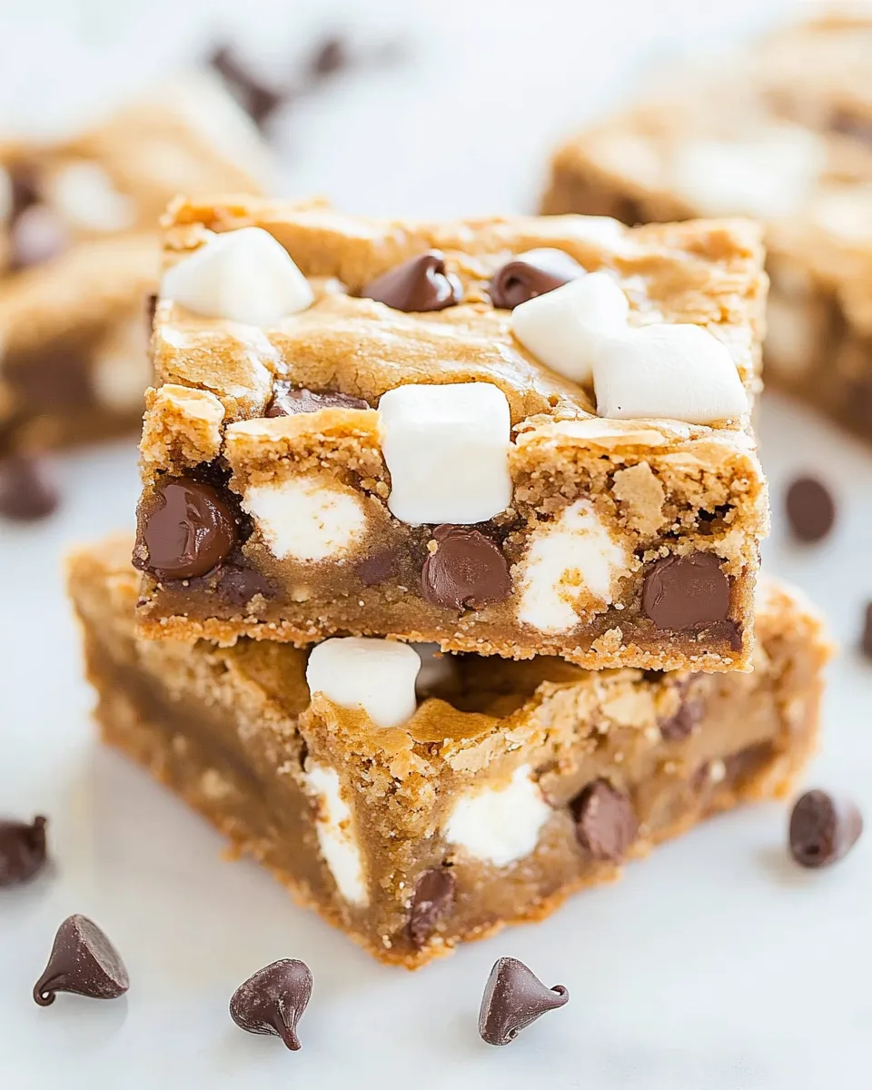 Best Marshmallow Chocolate Chip Cookie Bars shot