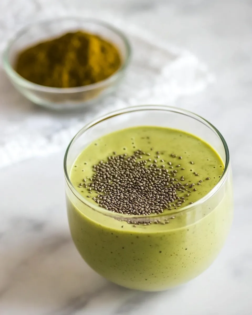 Quick Matcha and Ginger Overnight Breakfast Shake recipe photo