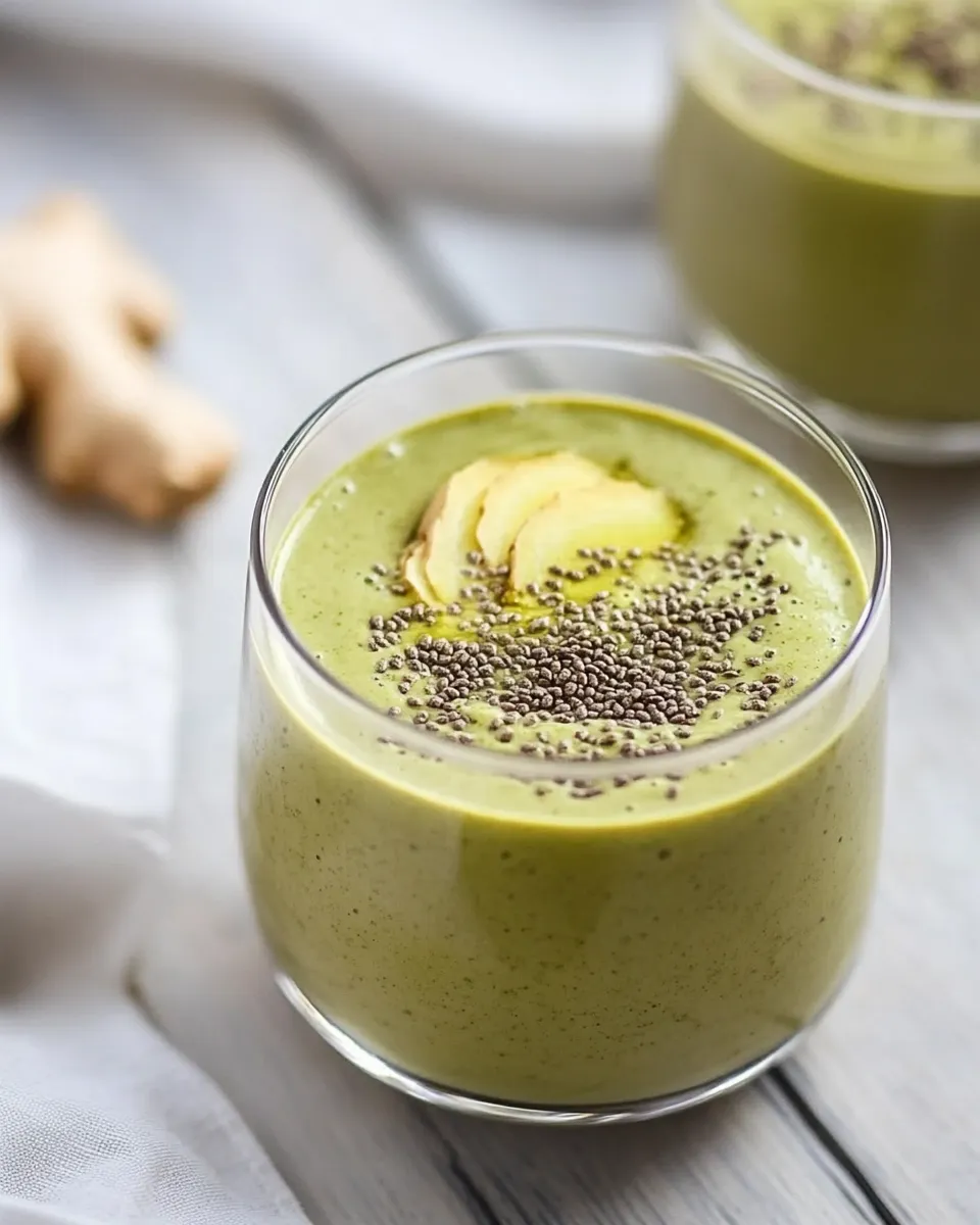 Healthy Matcha and Ginger Overnight Breakfast Shake dish photo