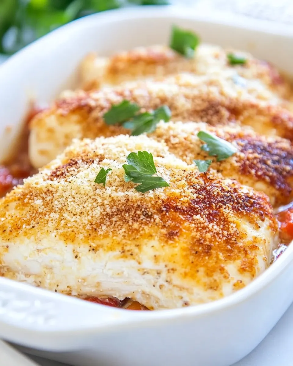 Delicious Mayo Parmesan Chicken Bake image