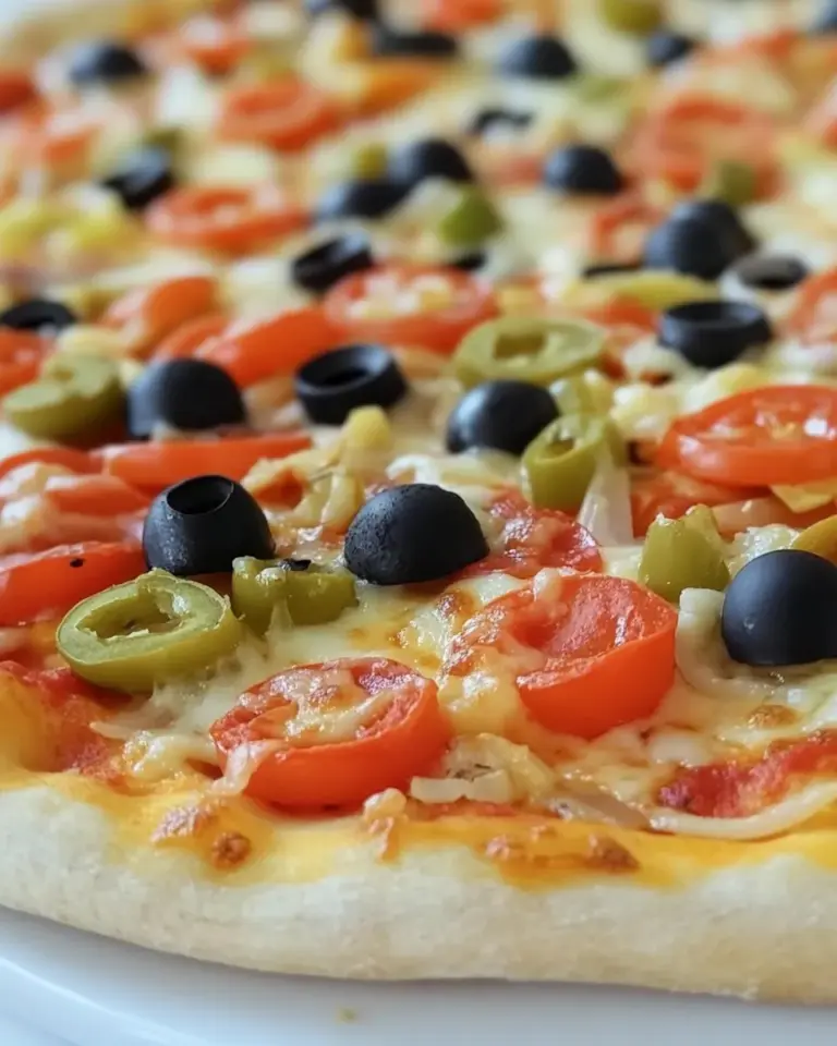 Homemade Mediterranean Pizza photo