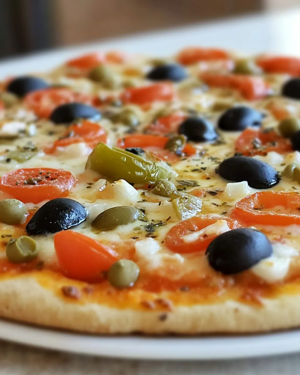 Delicious Mediterranean Pizza image