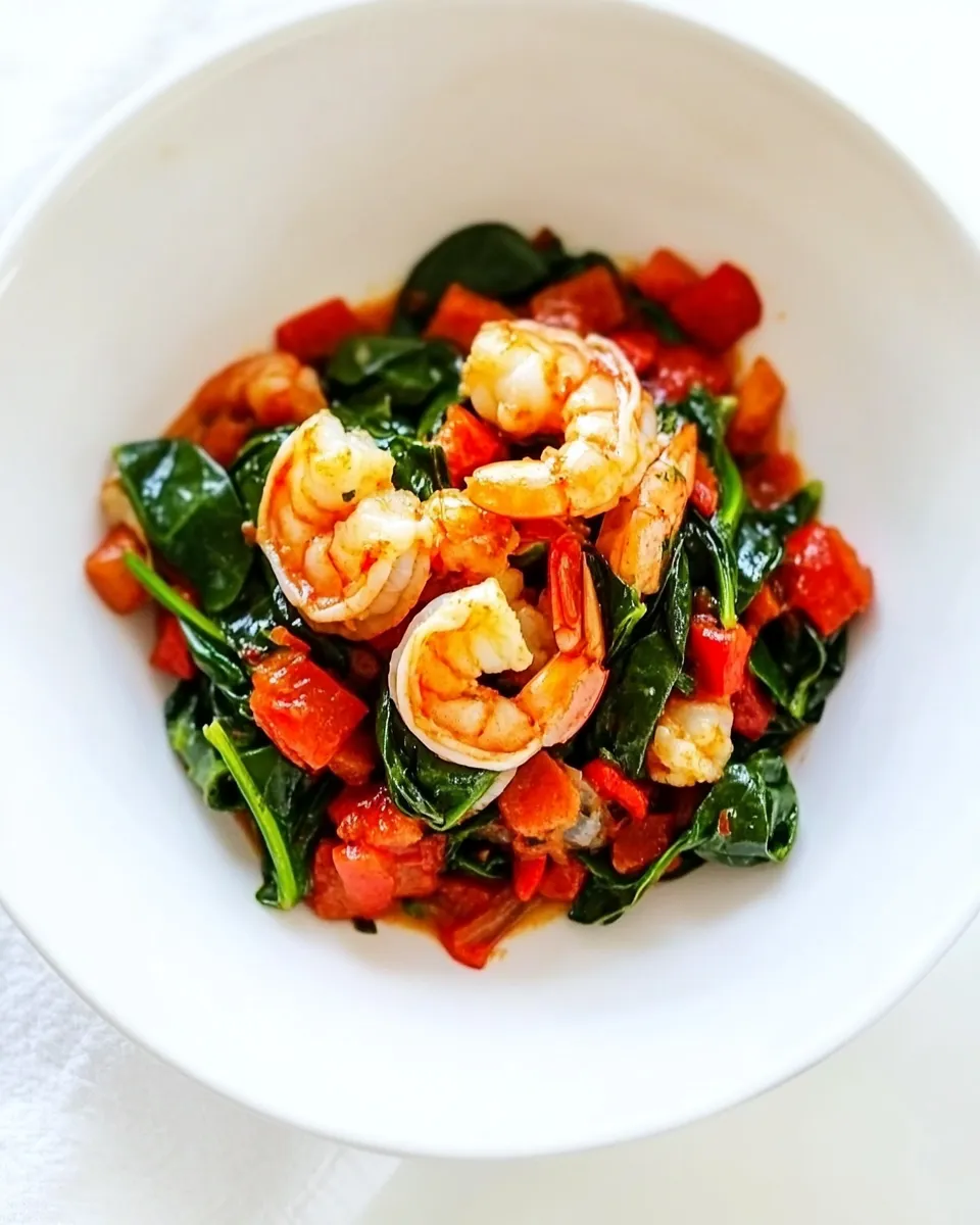 Easy Mediterranean Shrimp with Spinach recipe photo