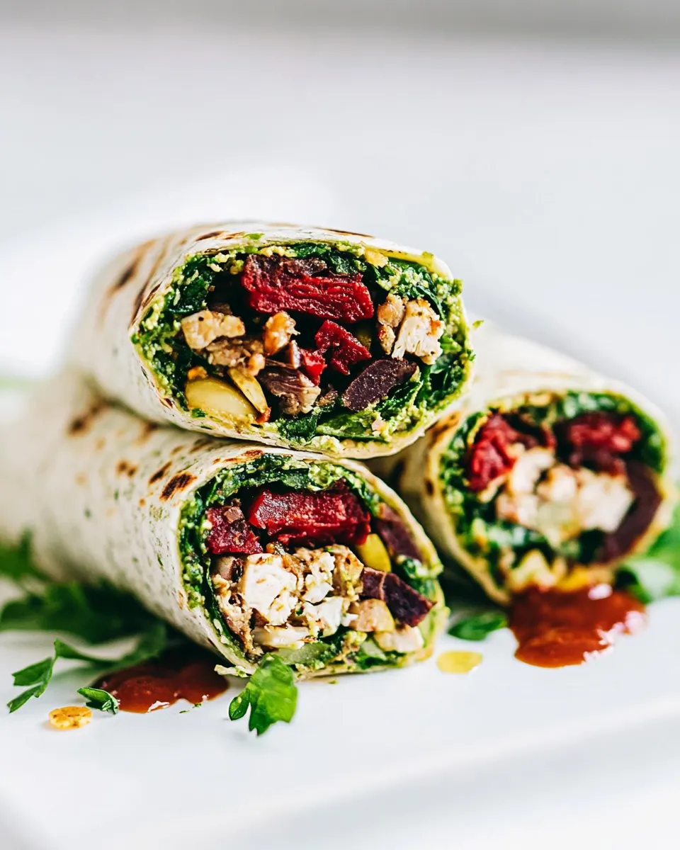 Delicious Mediterranean Wrap shot