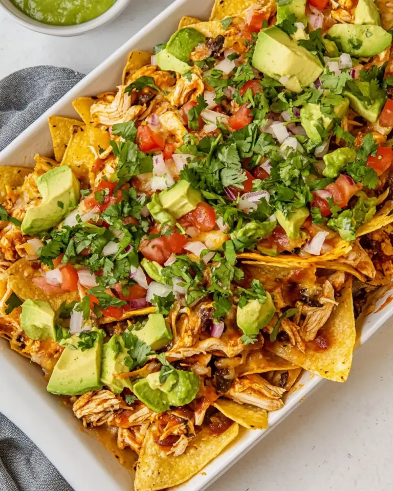 Homemade Mexican Chicken Nachos photo