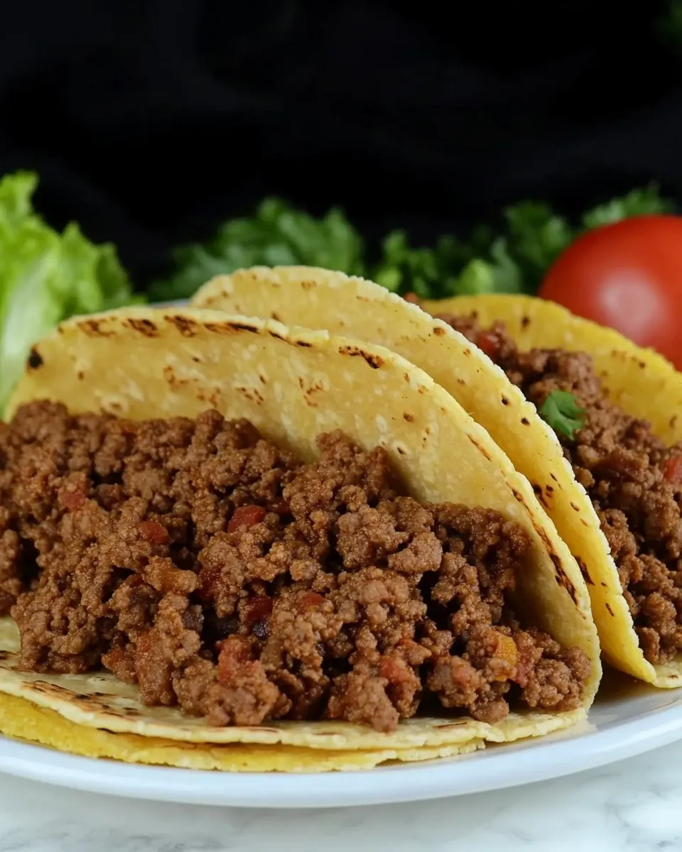 Delicious Mexican Ground Beef Taco Filling shot
