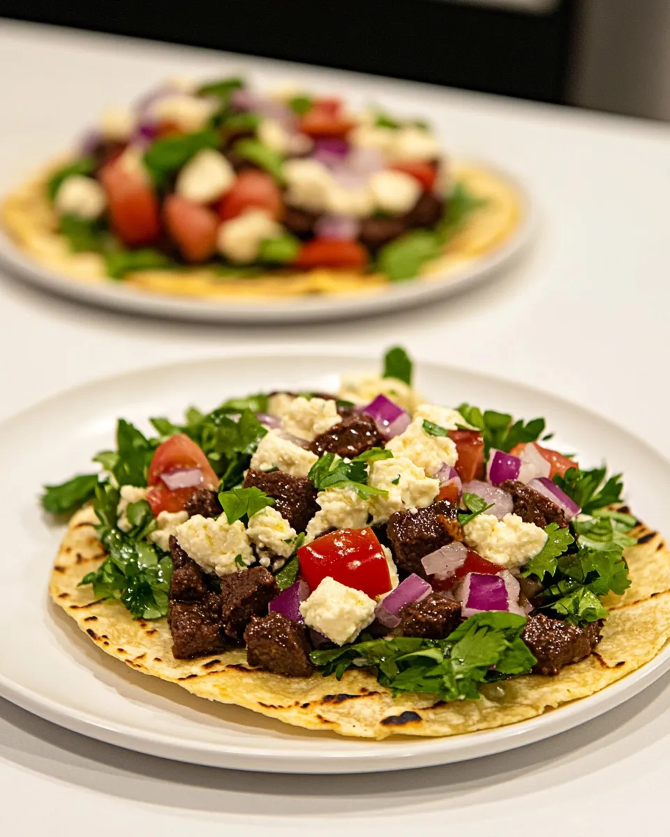 Homemade Middle Eastern Tostadas with Hummus photo
