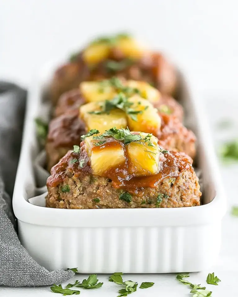 Easy Mini Meatloaf Recipe with Pineapple BBQ Sauce photo