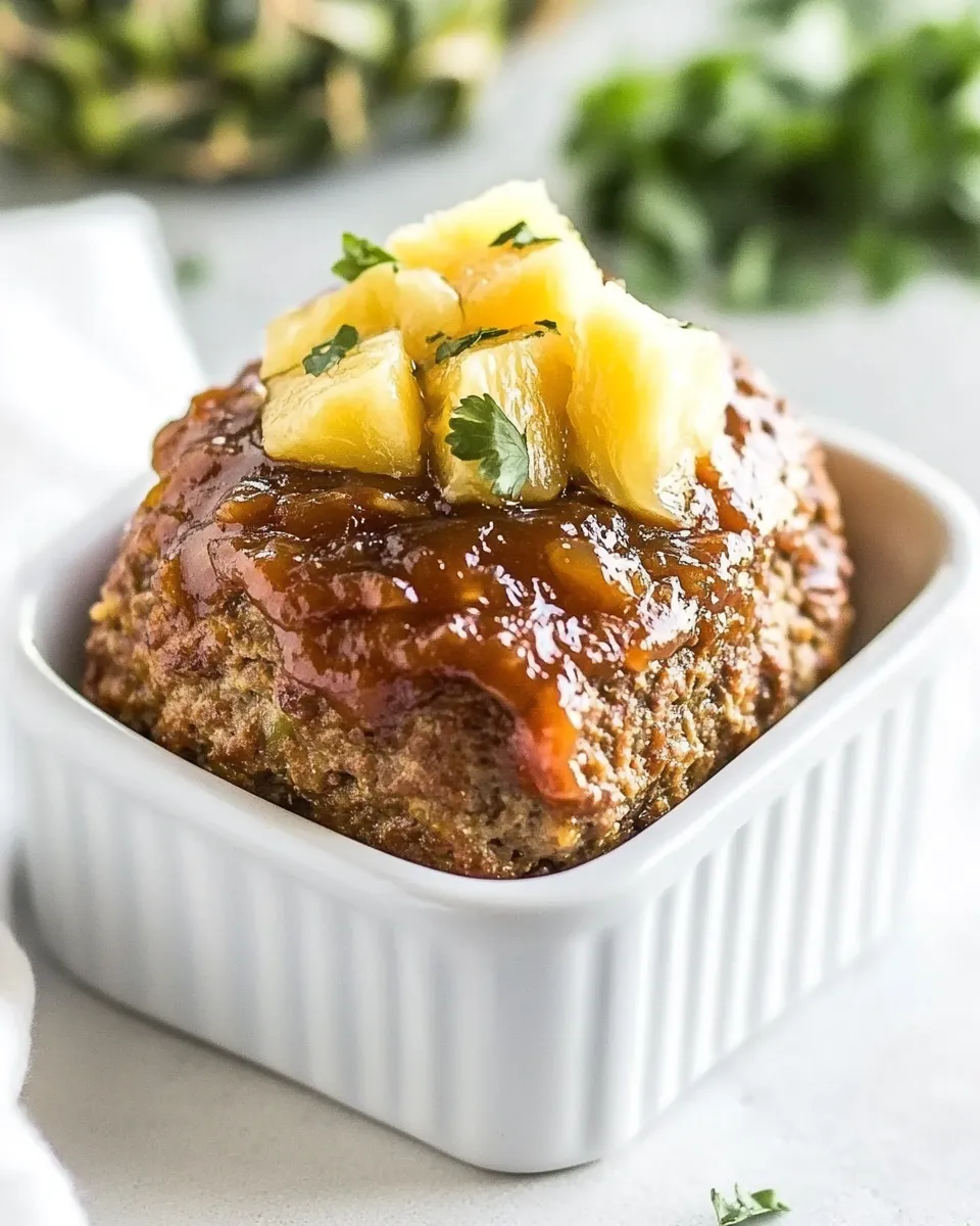 Delicious Mini Meatloaf Recipe with Pineapple BBQ Sauce image