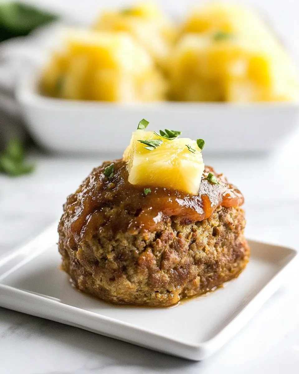 Classic Mini Meatloaf Recipe with Pineapple BBQ Sauce dish photo