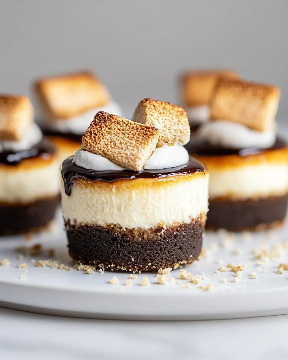 Tasty Mini Smores Cheesecakes shot