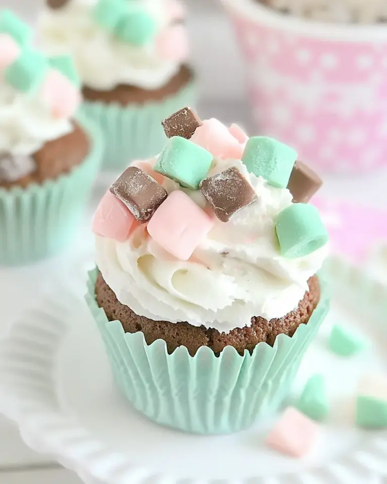 Homemade Mint Chip Milkshake Cupcakes photo