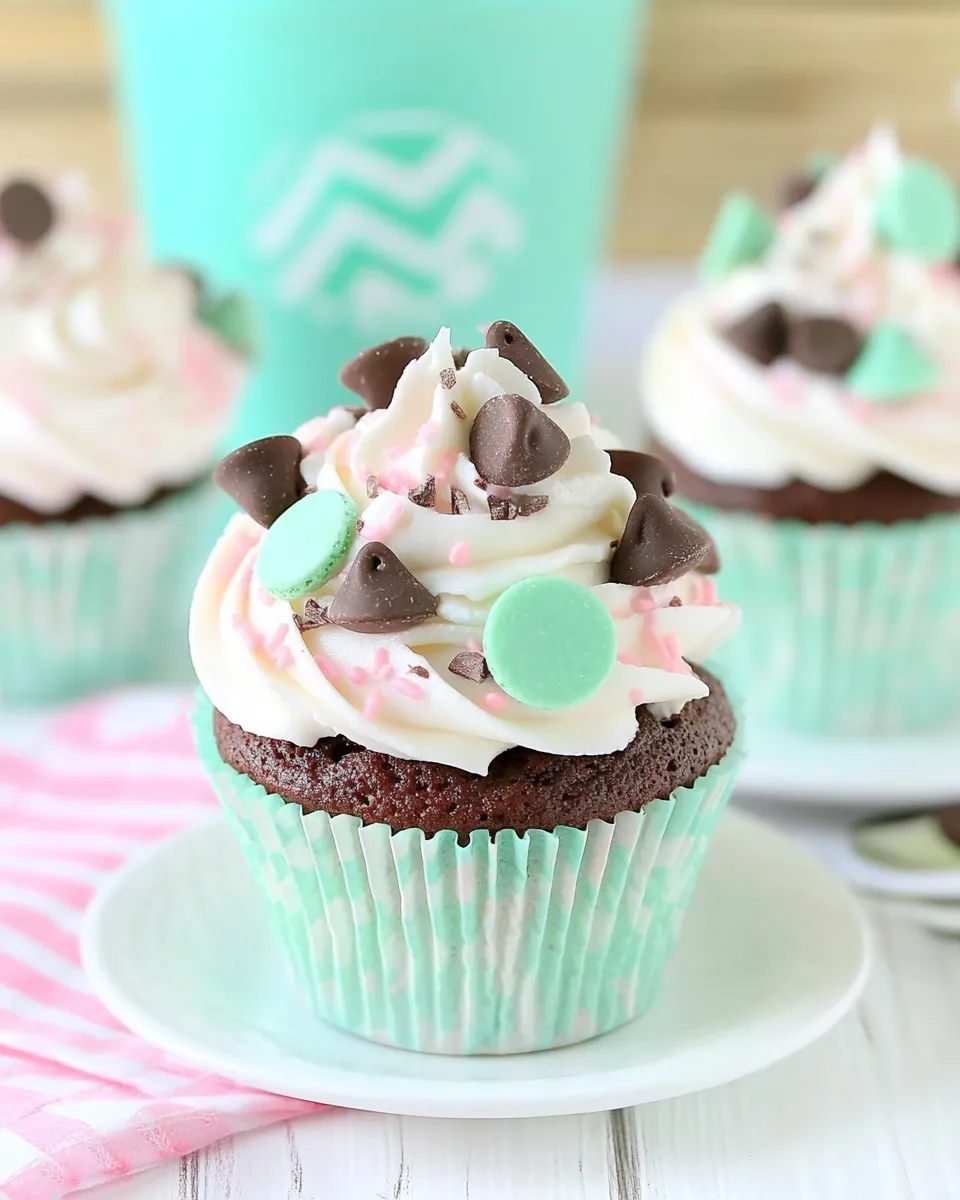 Classic Mint Chip Milkshake Cupcakes image