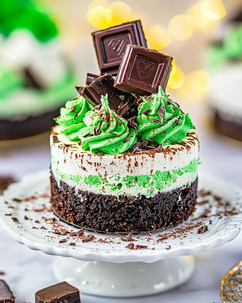 Delicious Mint Chocolate Cheesecake shot