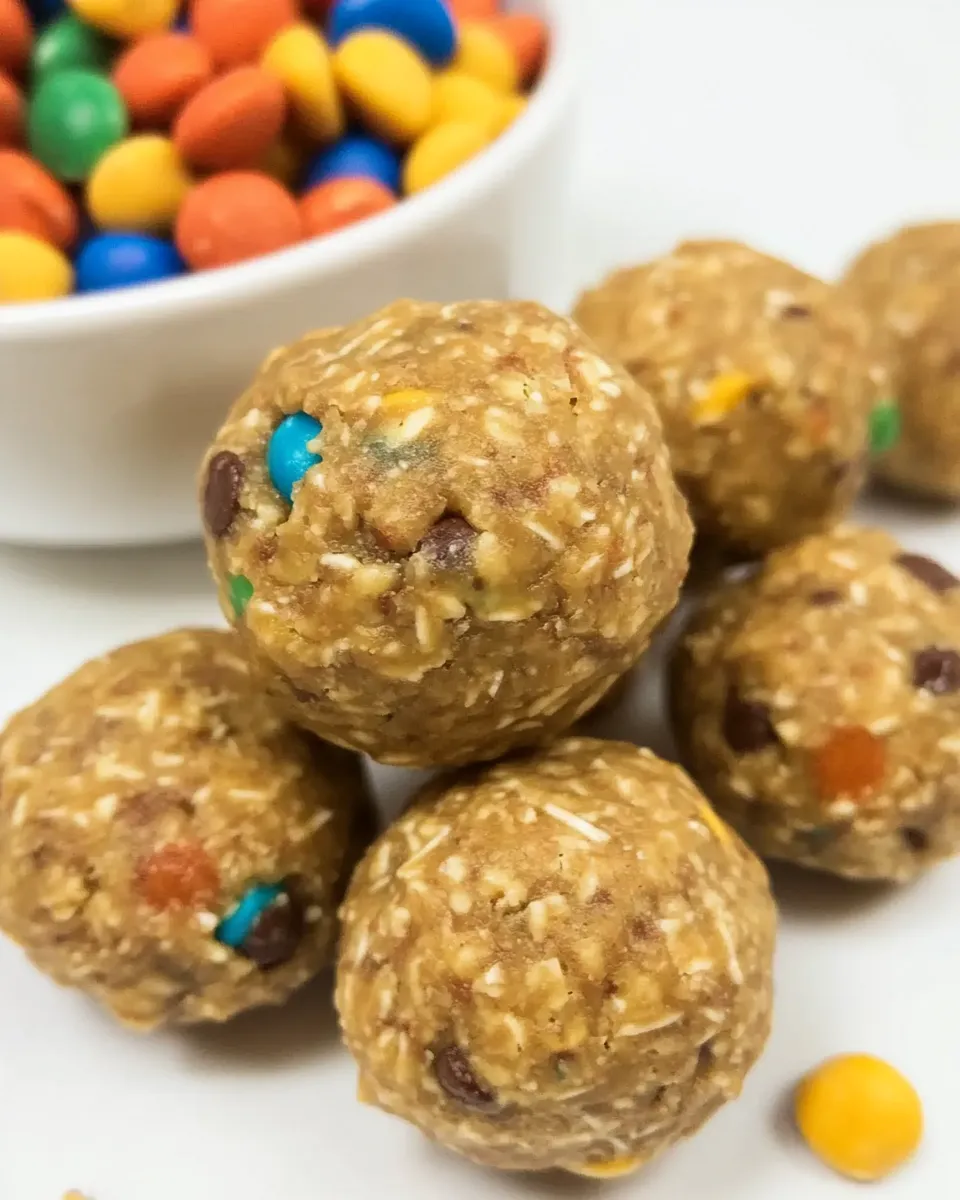 Classic Monster Cookie Energy Balls (No Bake!) image