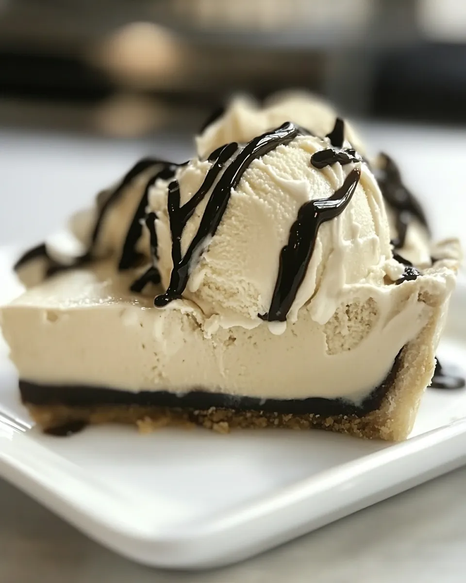 Delicious Mud Pie with Homemade Decaf Coffee Ice Cream shot