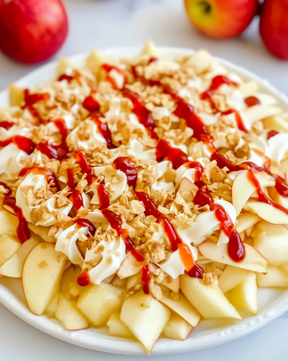 Delicious No-Bake Apple Nachos image