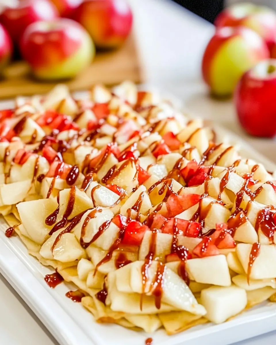 Healthy No-Bake Apple Nachos recipe photo
